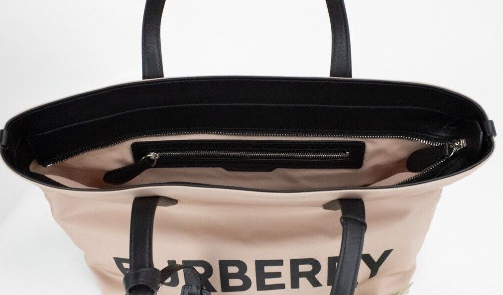 Burberry Small Rose Beige Logo Branded Econyl Nylon Tote Shoulder Handbag Purse, , Burberry Burberry, Tote Bags - Women - Bags -   Murillo Merchandise