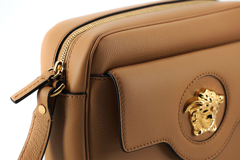 Versace Elegant Brown Leather Camera Case Shoulder Bag, , Versace Crossbody Bags - Women - Bags, Shoulder Bags - Women - Bags, Versace -   Murillo Merchandise