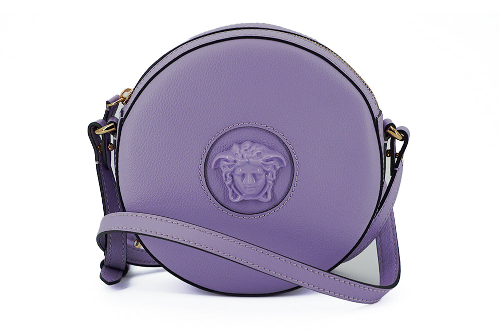 Versace Elegant Purple Round Shoulder Bag, , Versace Bags - Women - Bags, Crossbody Bags - Women - Bags, Shoulder Bags - Women - Bags, Versace -   Murillo Merchandise