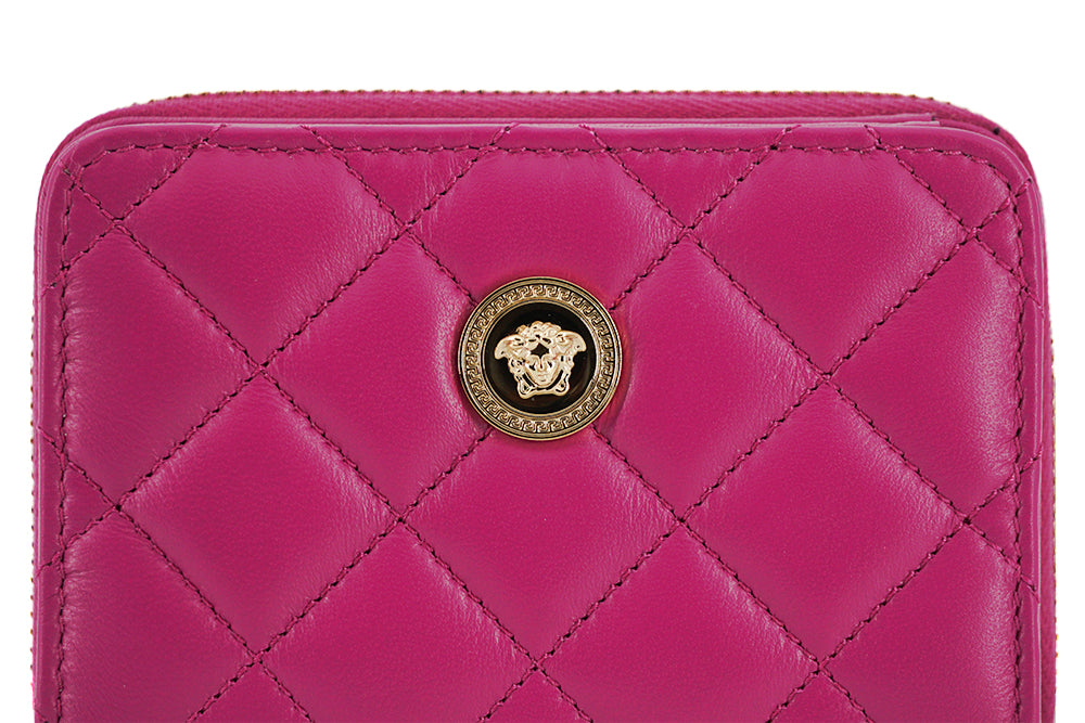 Versace Elegant Purple Quilted Leather Wallet, , Versace Leather Accessories - Women - Bags, Versace, Wallets - Women - Bags -   Murillo Merchandise