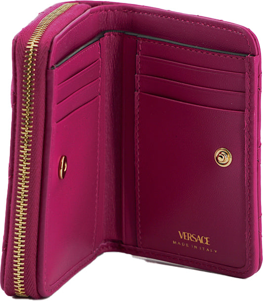 Versace Elegant Purple Quilted Leather Wallet, , Versace Leather Accessories - Women - Bags, Versace, Wallets - Women - Bags -   Murillo Merchandise