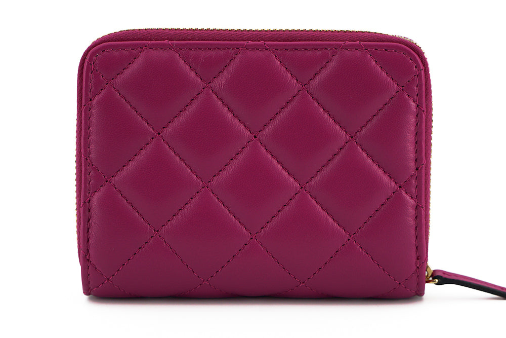 Versace Elegant Purple Quilted Leather Wallet, , Versace Leather Accessories - Women - Bags, Versace, Wallets - Women - Bags -   Murillo Merchandise