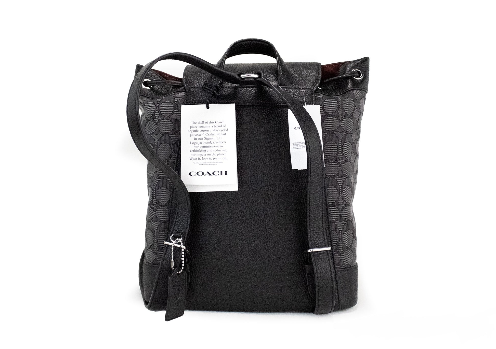 COACH Dempsey Black Smoke Signature Jacquard Canvas Logo Patch Backpack, , COACH Backpacks - Women - Bags, COACH -   Murillo Merchandise