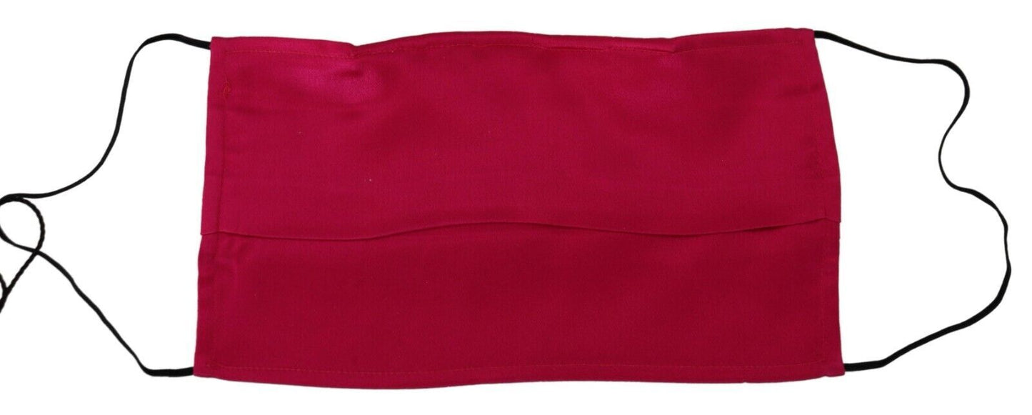 Dolce & Gabbana Elegant Red Cotton Pleated Face Mask, , Dolce & Gabbana Dolce & Gabbana, Material: 100% Cotton, Other - Women - Accessories, Red -   Murillo Merchandise