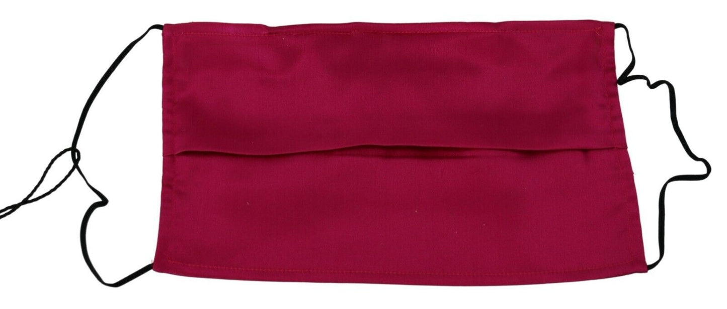 Dolce & Gabbana Elegant Silk Pleated Maroon Face Mask, , Dolce & Gabbana Dolce & Gabbana, Maroon, Material: 100% Silk, Other - Women - Accessories -   Murillo Merchandise