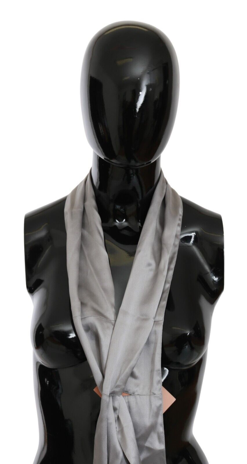 Ermanno Scervino Metallic Silver Silk Neck Wrap Shawl Scarf, , Ermanno Scervino Ermanno Scervino, Material: 96% Silk 4% Elastane, Scarves - Men - Accessories, Silver -   Murillo Merchandise