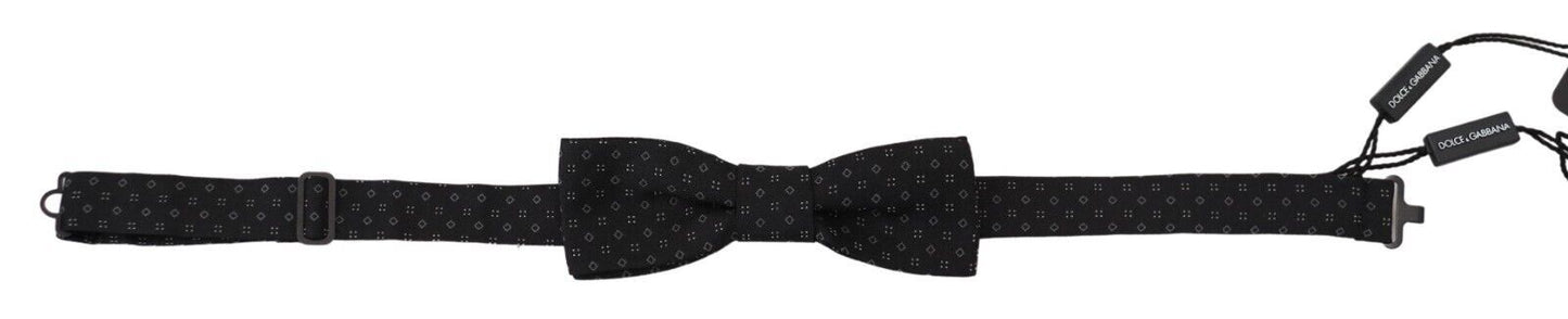 Dolce & Gabbana Exclusive Silk Patterned Black Bow Tie, , Dolce & Gabbana Black, Dolce & Gabbana, Material: 100% Silk, Ties & Bowties - Men - Accessories -   Murillo Merchandise