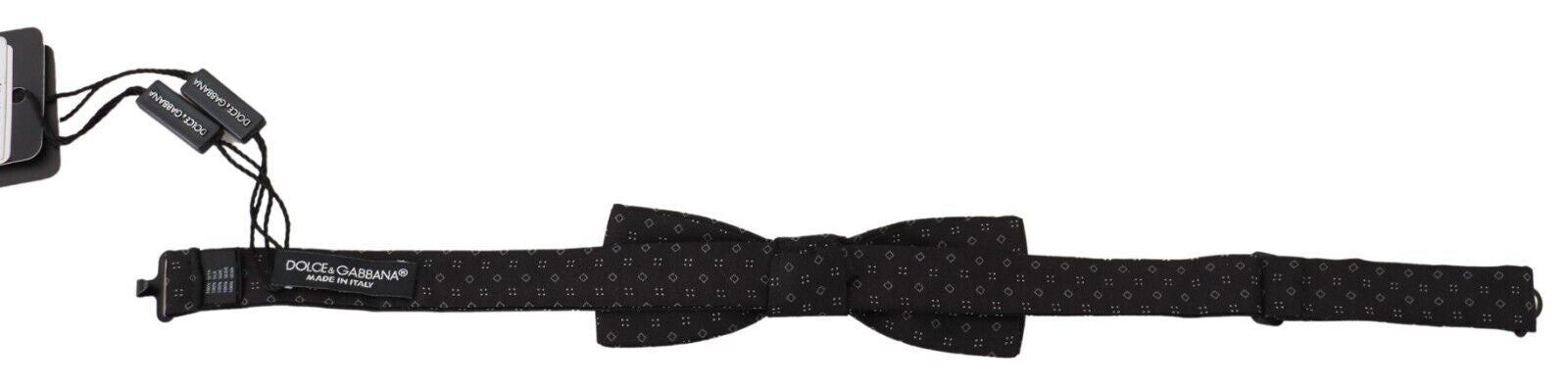 Dolce & Gabbana Exclusive Silk Patterned Black Bow Tie, , Dolce & Gabbana Black, Dolce & Gabbana, Material: 100% Silk, Ties & Bowties - Men - Accessories -   Murillo Merchandise