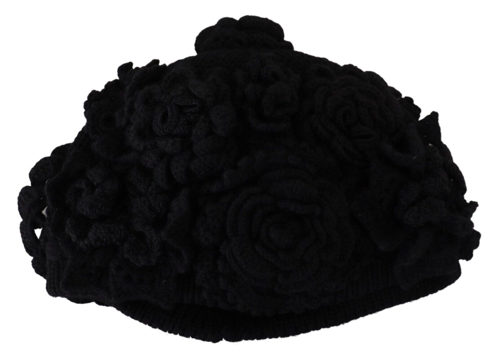 Dolce & Gabbana Elegant Black Virgin Wool Beanie Hat, , Dolce & Gabbana Black, Dolce & Gabbana, Hats - Women - Accessories, Material: 100% Virgin Wool -   Murillo Merchandise