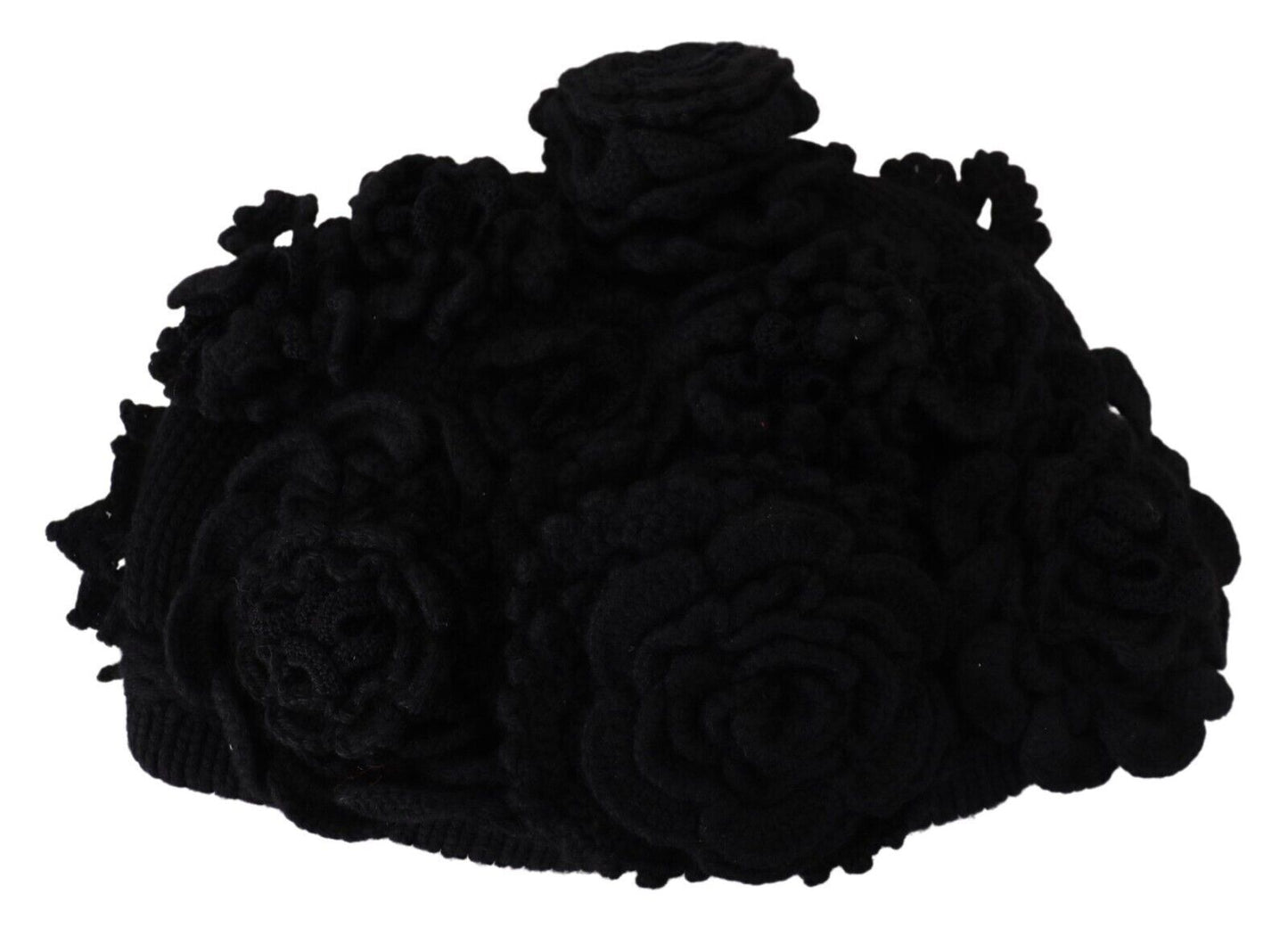 Dolce & Gabbana Elegant Black Virgin Wool Beanie Hat, , Dolce & Gabbana Black, Dolce & Gabbana, Hats - Women - Accessories, Material: 100% Virgin Wool -   Murillo Merchandise