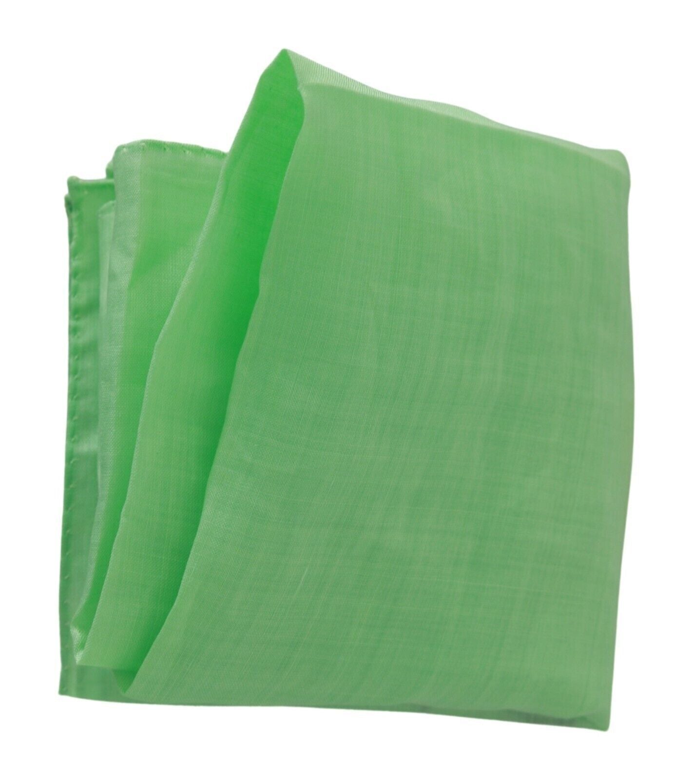 Versace Apple Green Linen Square Foulard Head Wrap Scarf, , Versace Green, Material: 100% Linen, Scarves - Women - Accessories, Versace -   Murillo Merchandise