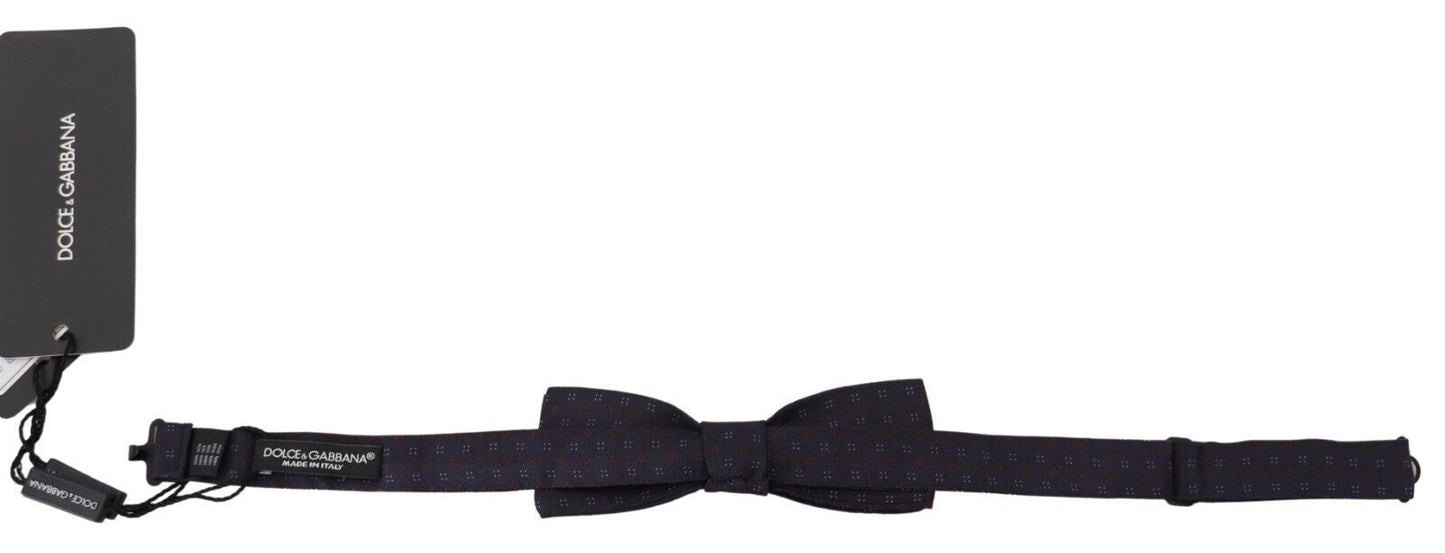 Dolce & Gabbana Elegant Silk Patterned Bow Tie, , Dolce & Gabbana Blue, Dolce & Gabbana, Material: 100% Silk, Ties & Bowties - Men - Accessories -   Murillo Merchandise