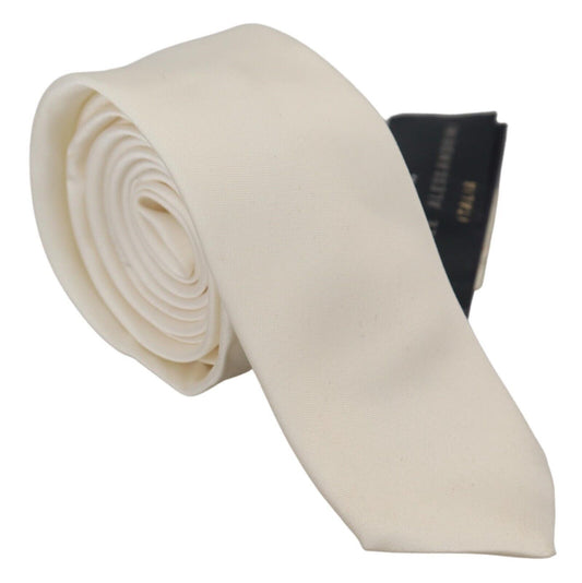 Daniele Alessandrini Exclusive Silk Bow Tie in Off White, , Daniele Alessandrini Daniele Alessandrini, Material: 100% Silk, Off White, Ties & Bowties - Men - Accessories -   Murillo Merchandise