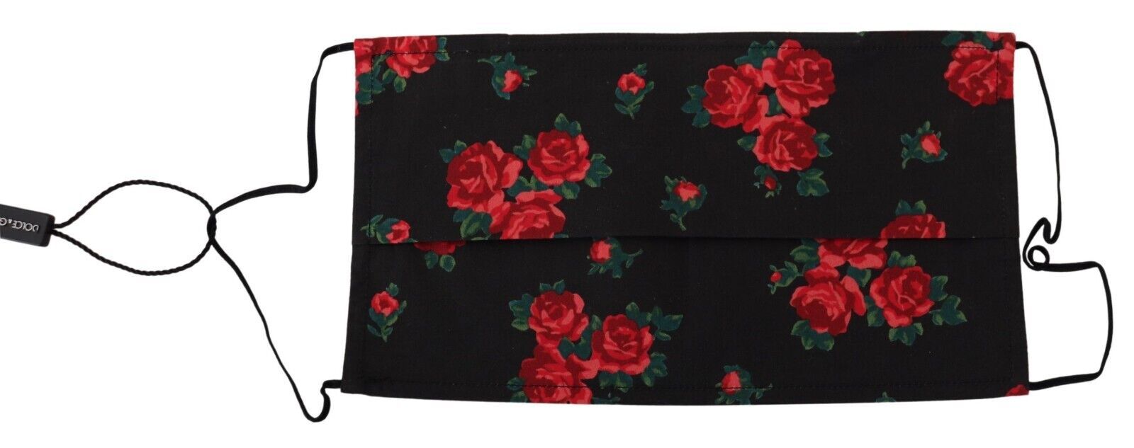 Dolce & Gabbana Elegant Floral Cotton Pleated Face Mask, , Dolce & Gabbana Black, Dolce & Gabbana, Material: 100% Cotton, Other - Women - Accessories -   Murillo Merchandise