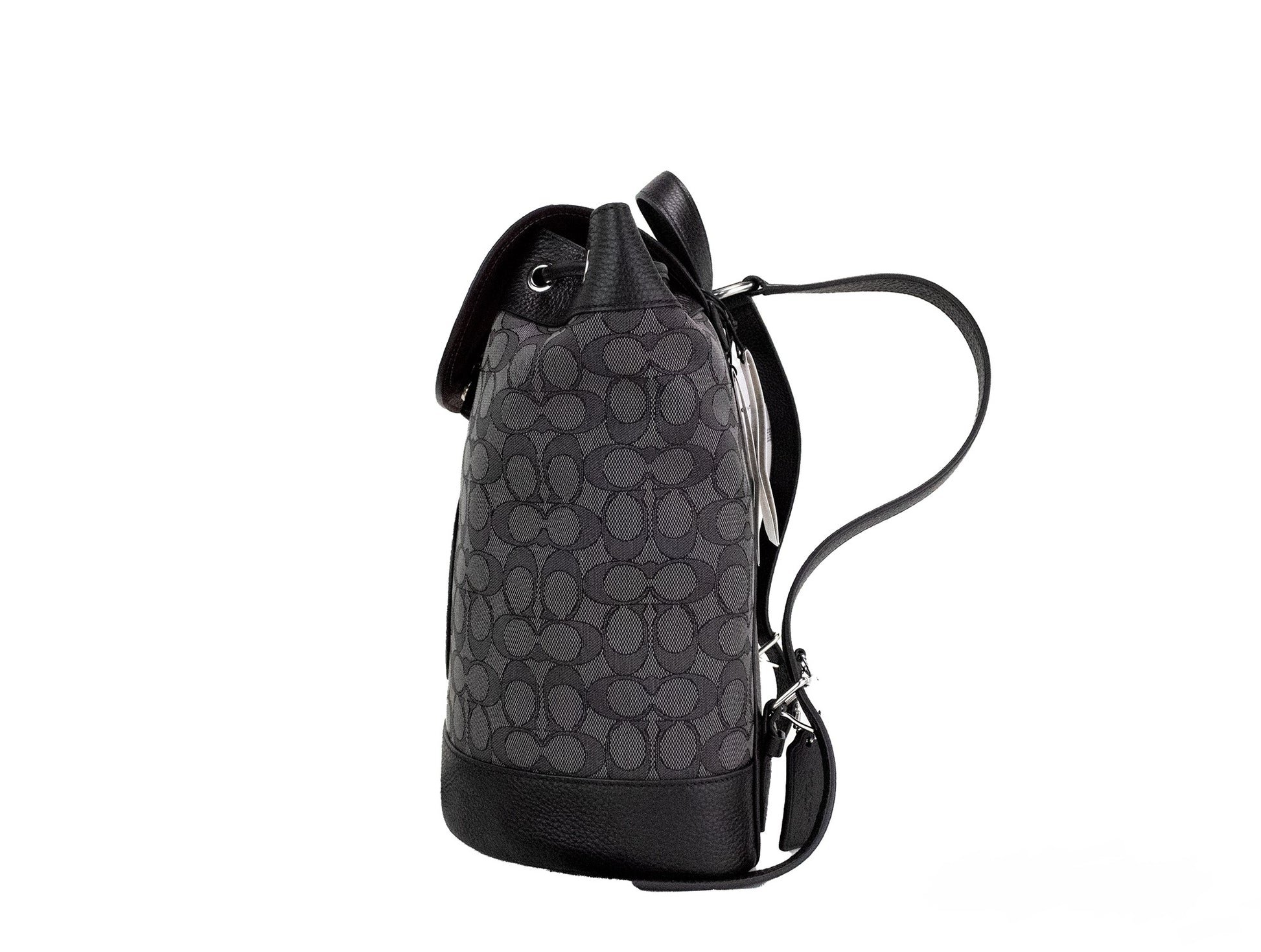 COACH Dempsey Black Smoke Signature Jacquard Canvas Logo Patch Backpack, , COACH Backpacks - Women - Bags, COACH -   Murillo Merchandise